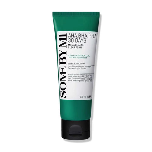 SOME by MI AHA-BHA-PHA 30 Days Miracle Acne Set (Toner, Cream, Acne Foam)Soothes Suitable for Oily Acne Sensitive Skina